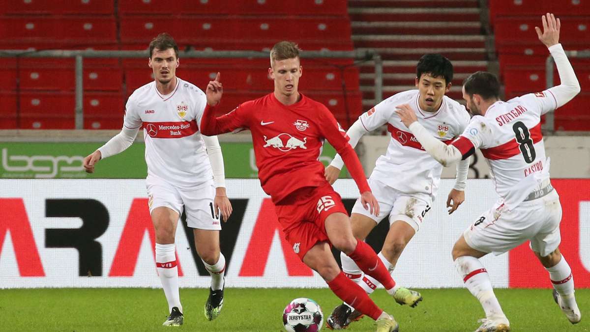 VfB Stuttgart gegen RB Leipzig: „Ich habe irgendwie versucht, noch das Bein hochzukriegen“