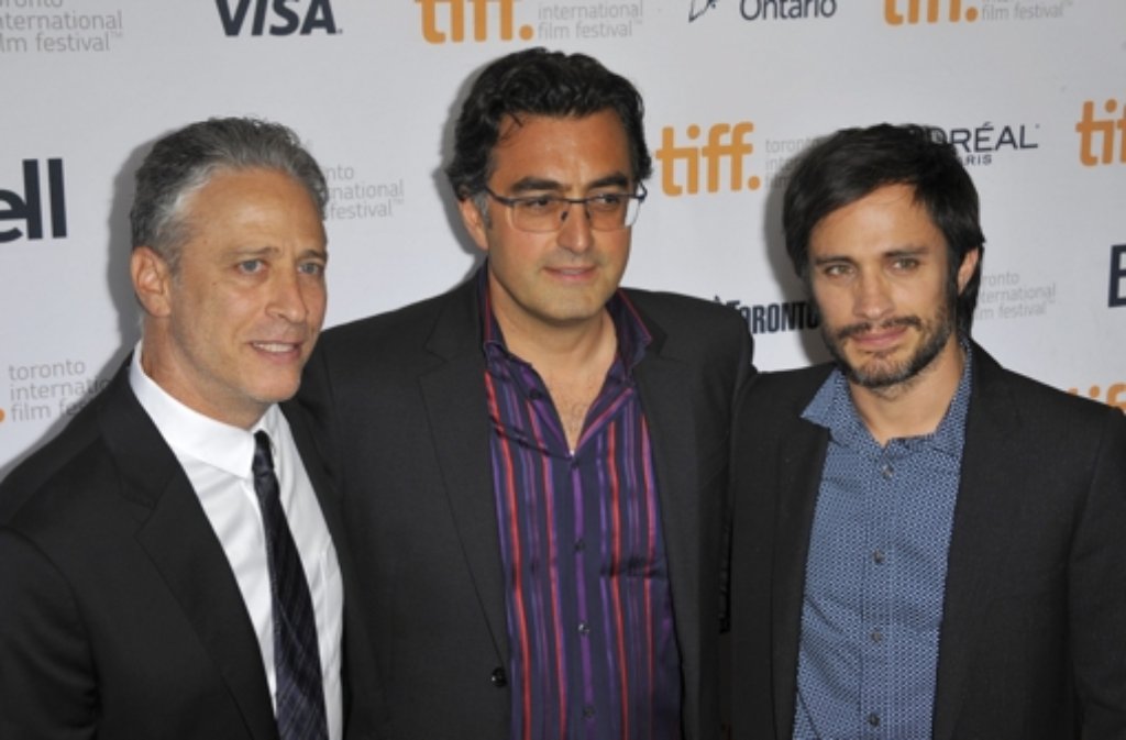 Jon Stewart, Maziar Bahari und Gael Garcia Bernal (von links)