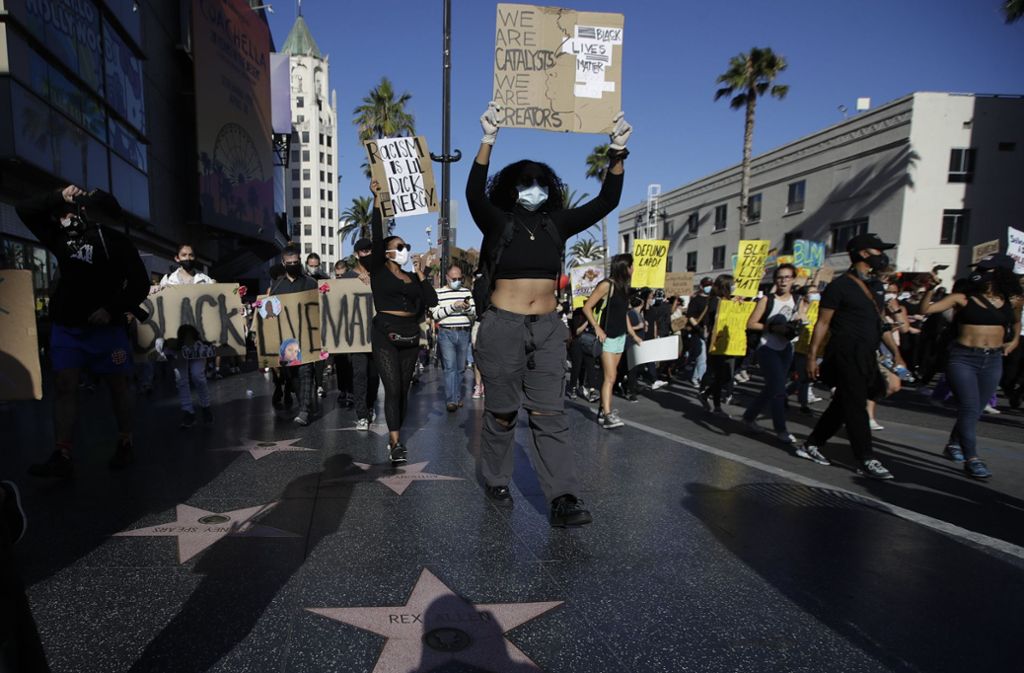 Auch auf dem „Walk Of Fame“ in Hollywood wurde demonstriert.