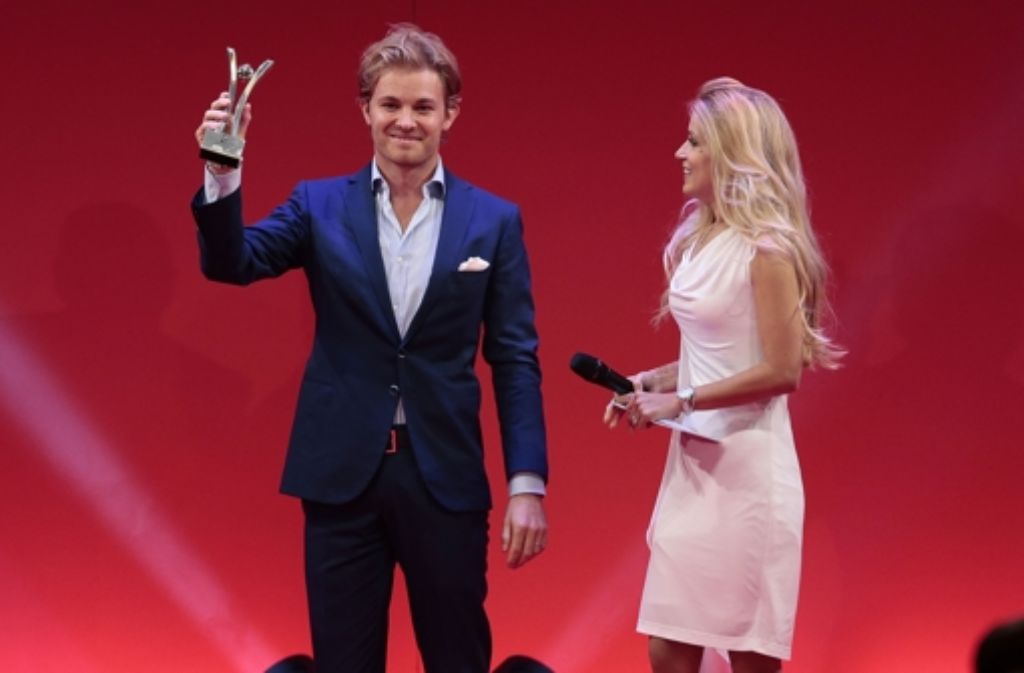 Nico Rosberg mit seinem Award
