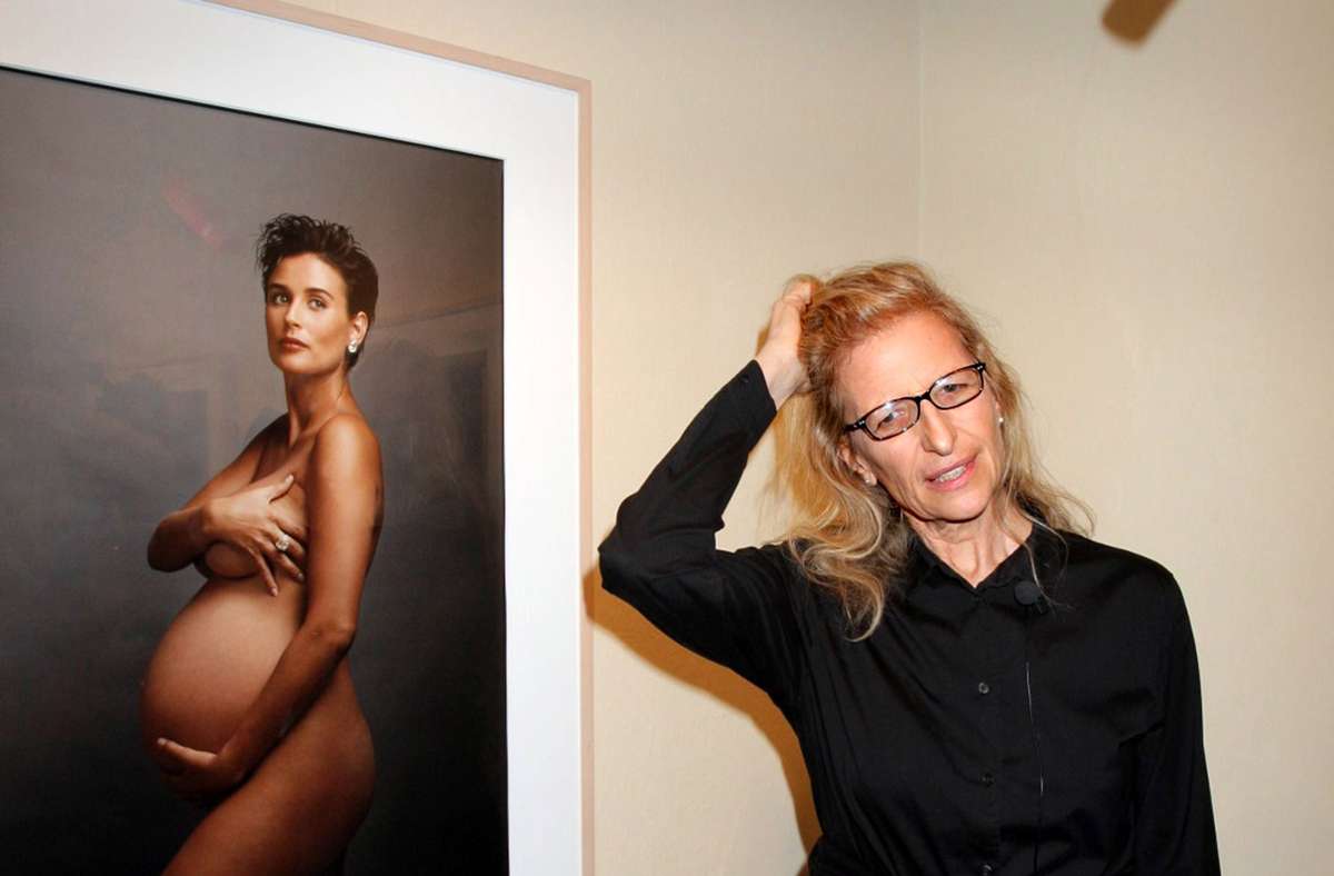Fotografin Annie Leibovitz schoss das berühmte Bild der schwangeren Demi Moore, das dann auf dem Cover der Zeitschrift „Vanity Fair“ erschien