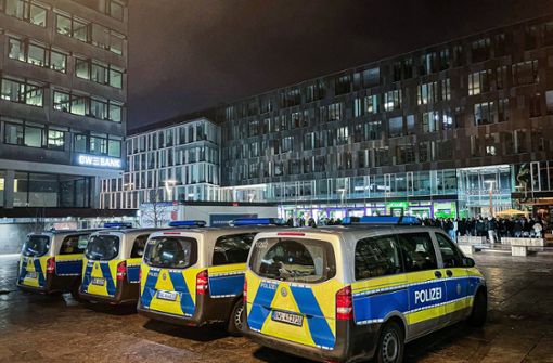 Polizeieinsatz am Kleinen Schlossplatz – bald mit Hilfe von Videoüberwachung. Foto: 7aktuell.de/Simon Adomat