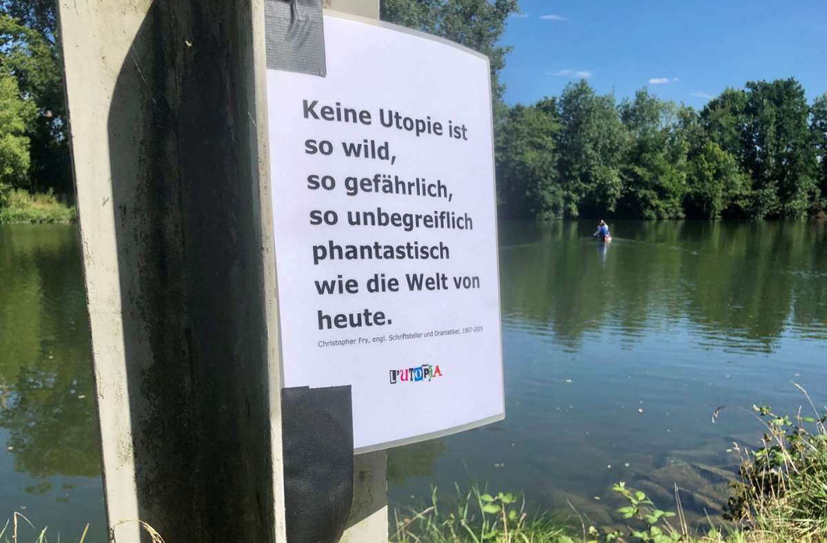 Am Ufer zwischen Hoheneck und Neckarweihingen: Auch hier spielte sich L’Utopia ab.