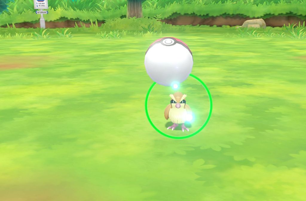 Per Bewegungssteurung müssen die Pokéball in Richtung der Pokémon geworfen werden.