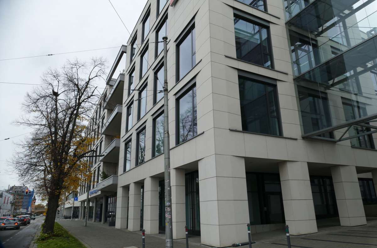 Seit 2019 fertig: Der Volksbank-Komplex an der Daimlerstraße.