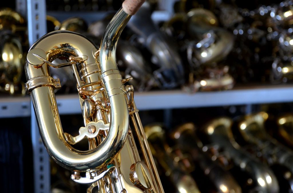 Feinmechanik: restaurierte Saxofone
