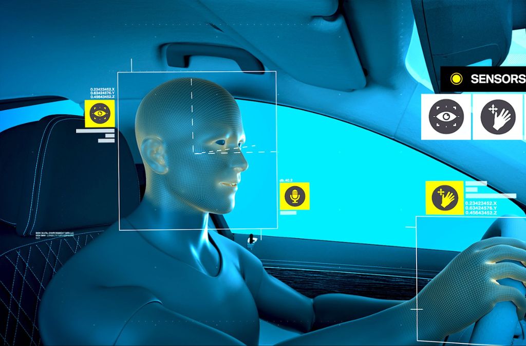 Eine Software wertet Gesichtsmerkmale wie die Augenöffnung aus: Der Autohersteller BMW plant, erste Funktionen schon ab 2021 in einem Automodell zu verbauen. Foto: BMW