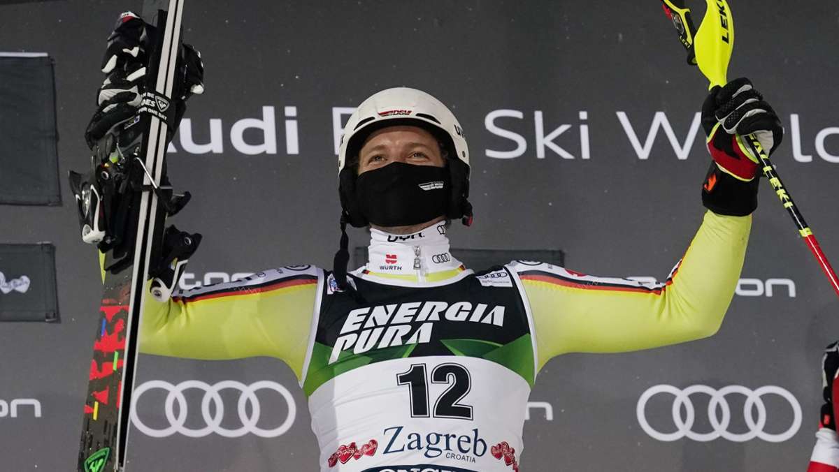 Premierensieg des Skirennläufers in Zagreb: Emotionale Glückwünsche –  Linus Straßer am Ziel