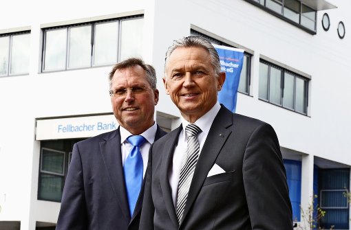 Ingolf Epple (rechts) und Peter Hermanutz gestalten die Zukunft der Bank. Foto: Patricia Sigerist