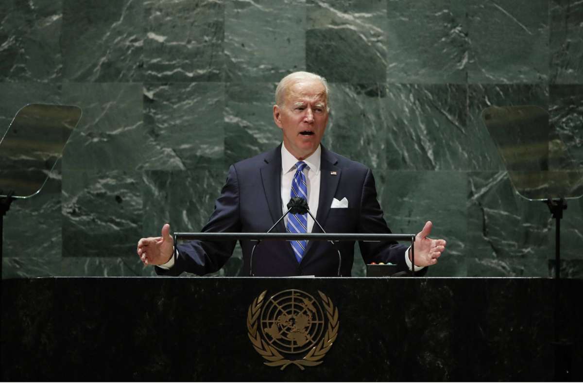 US-Präsident Joe Biden betonte vor der UN, er wolle eine neue Blockbildung zwischen Ost und West verhindern. Foto: imago images/UPI Photo/EDUARDO MUNOZ via www.imago-images.de