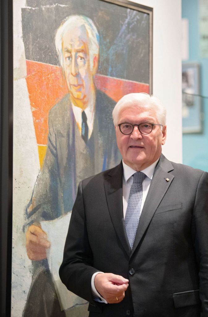 Bundespräsident Frank-Walter Steinmeier zu Besuch in Stuttgart. Der Anlass: Vor 70 Jahren war Theodor Heuss zum ersten Bundespräsidenten gewählt worden.