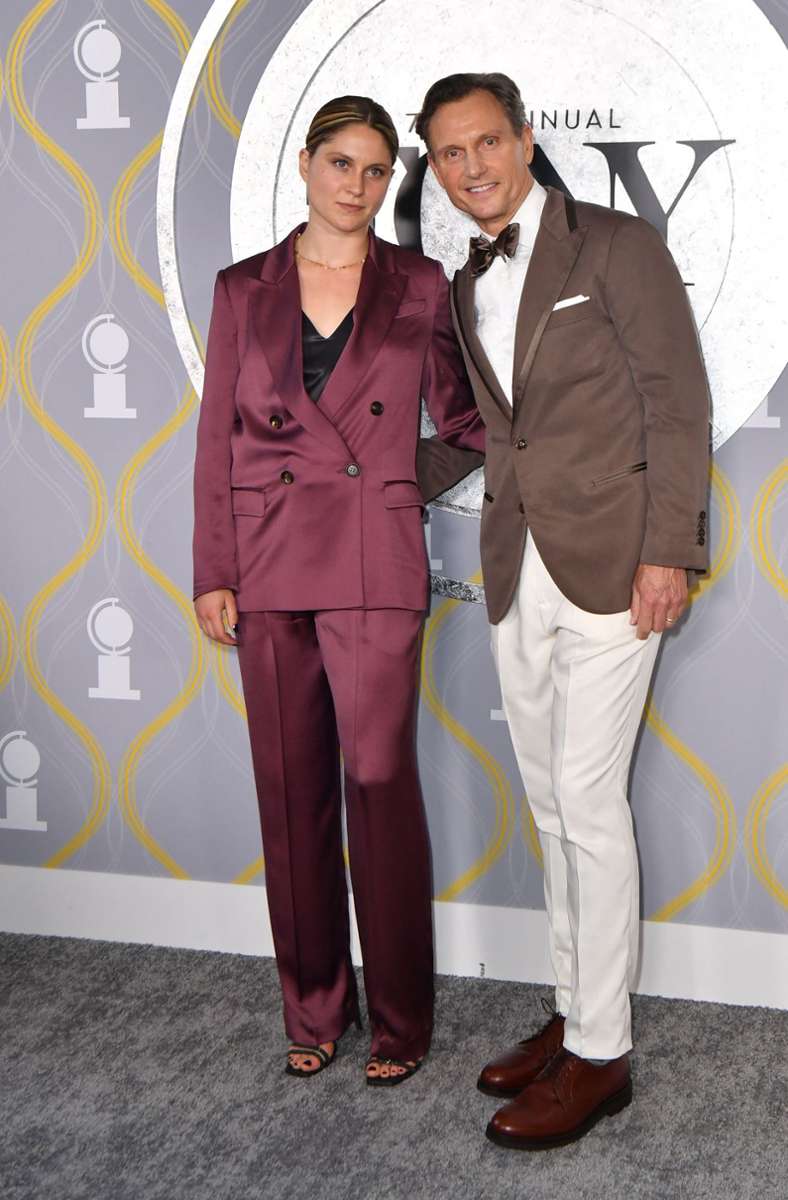 Schauspieler Tony Goldwyn mit seiner Tochter Anna Musky-Goldwyn bei den Tony Awards.