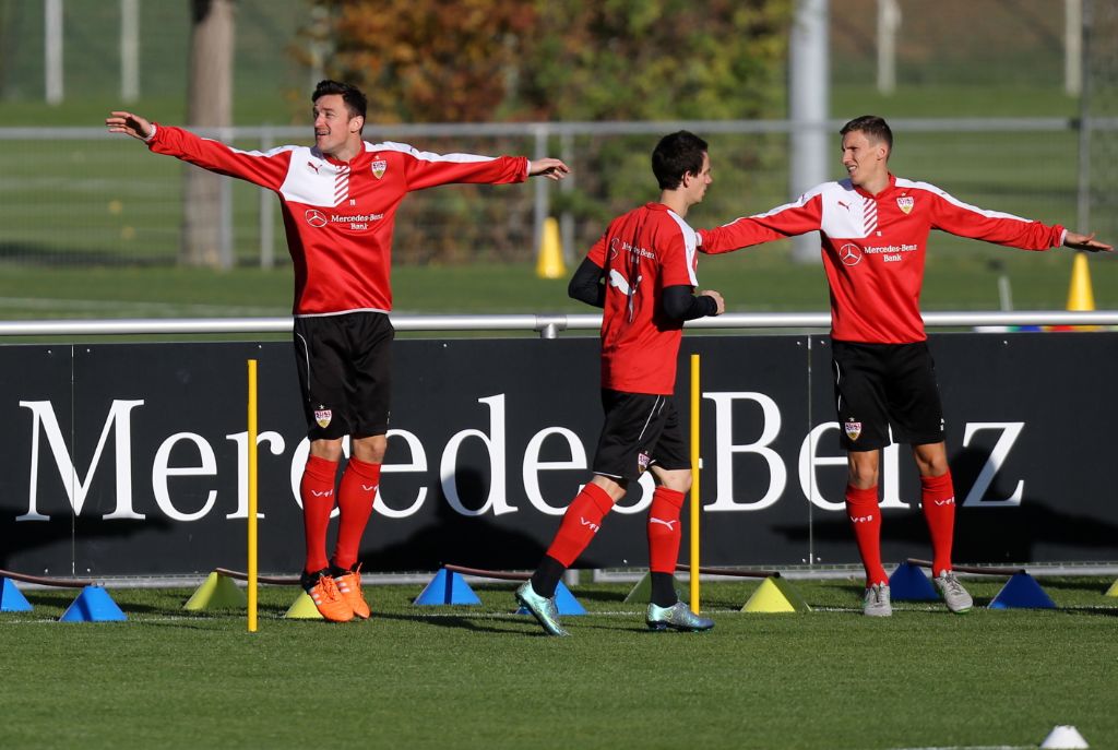 Voller Einsatz beim Training des VfB Stuttgart an diesem Mittwoch. Das Spiel beim FC Bayern München am Samstag kann kommen.