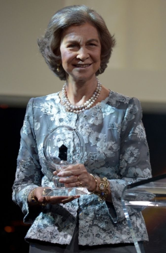 3. Oktober 2014: In Hattingen nimmt Spaniens frühere Königin Sofía den "Steiger Award" entgegen.