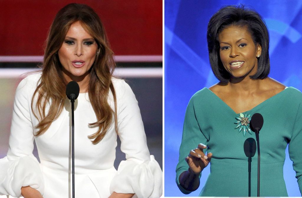 Melania Trump löste im Juli einen Eklat aus, als sie in einer Rede auf einer Wahlkampfveranstaltung zwei Passagen verwendete, die Jahre zuvor die amtierende First Lady Michelle Obama verwendete.
