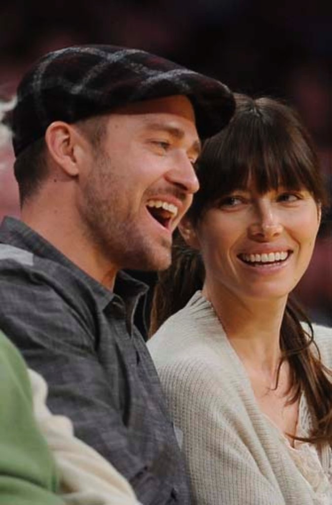 Jessica Biel und Justin Timberlake bei einem Basketballspiel 2012 in Los Angeles