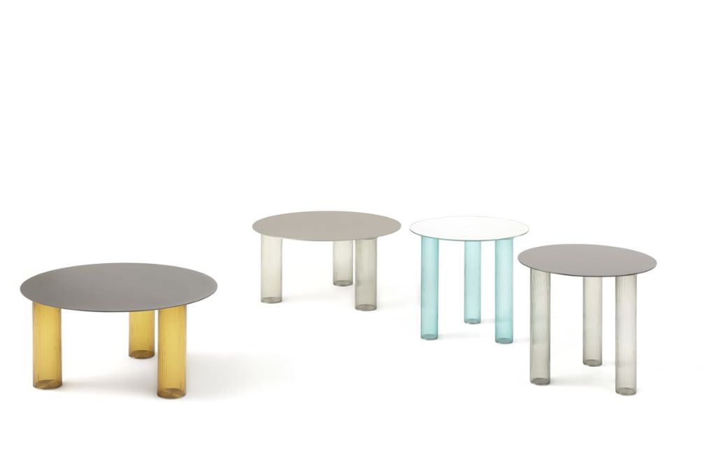 Rund und farbig sind auch Möbel: Tische „Echino“ für Zanotta.