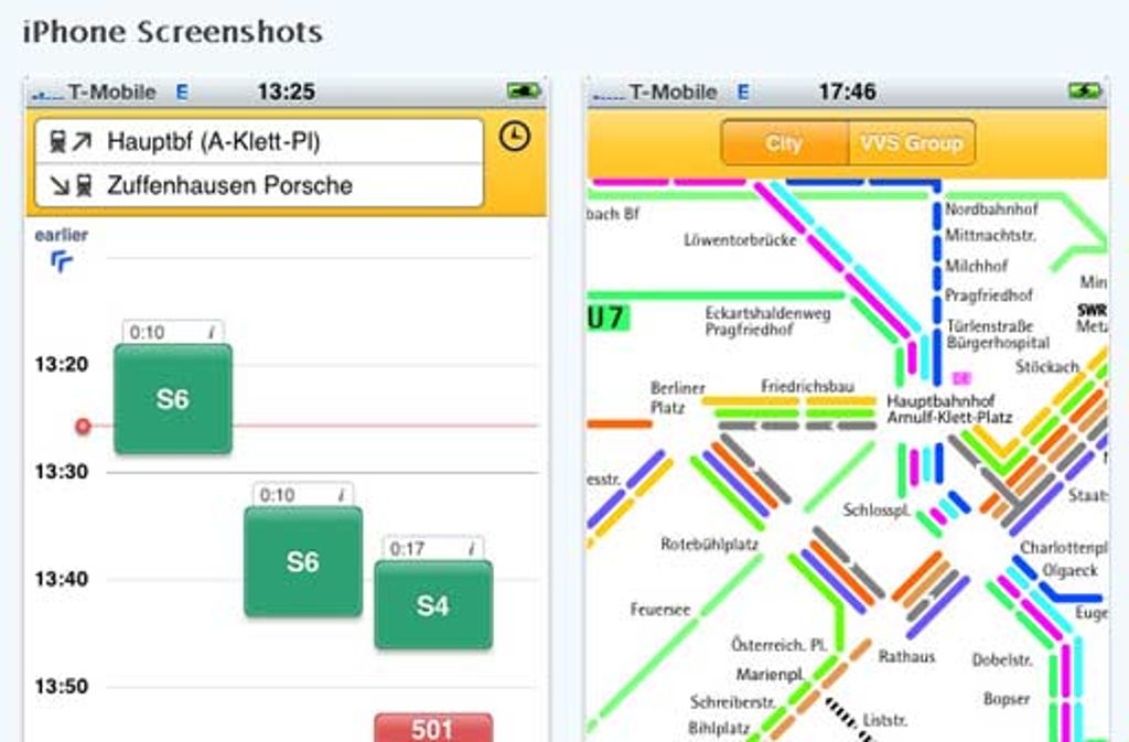 Die "SSB-App" » der Stuttgarter Straßenbahnen ist der Klassiker unter den Fahrplan-Apps der Stadt.