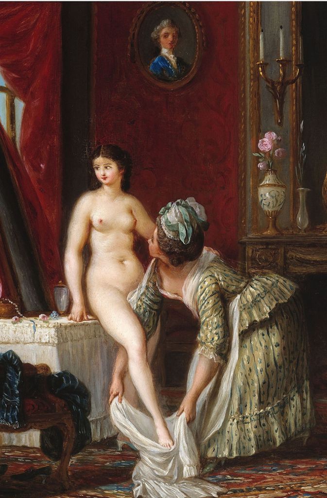 Indiskreter Blick Je intimer und indiskreter die Szene, desto größer der Genuss der Voyeure: „La Toilette“ (ca. 1780) von Nicolas René Jollaun.
