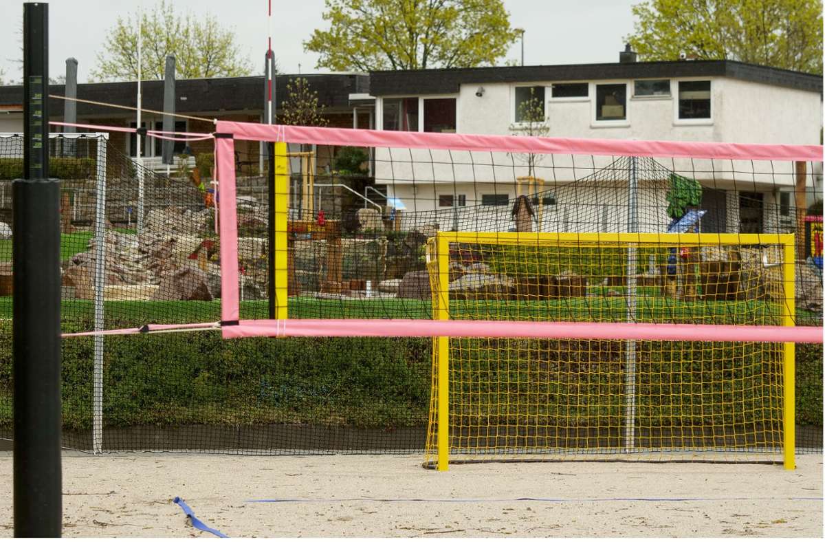 Ein Beachfeld für Handball und Volleyball gehört ebenfalls zur neuen Anlage...