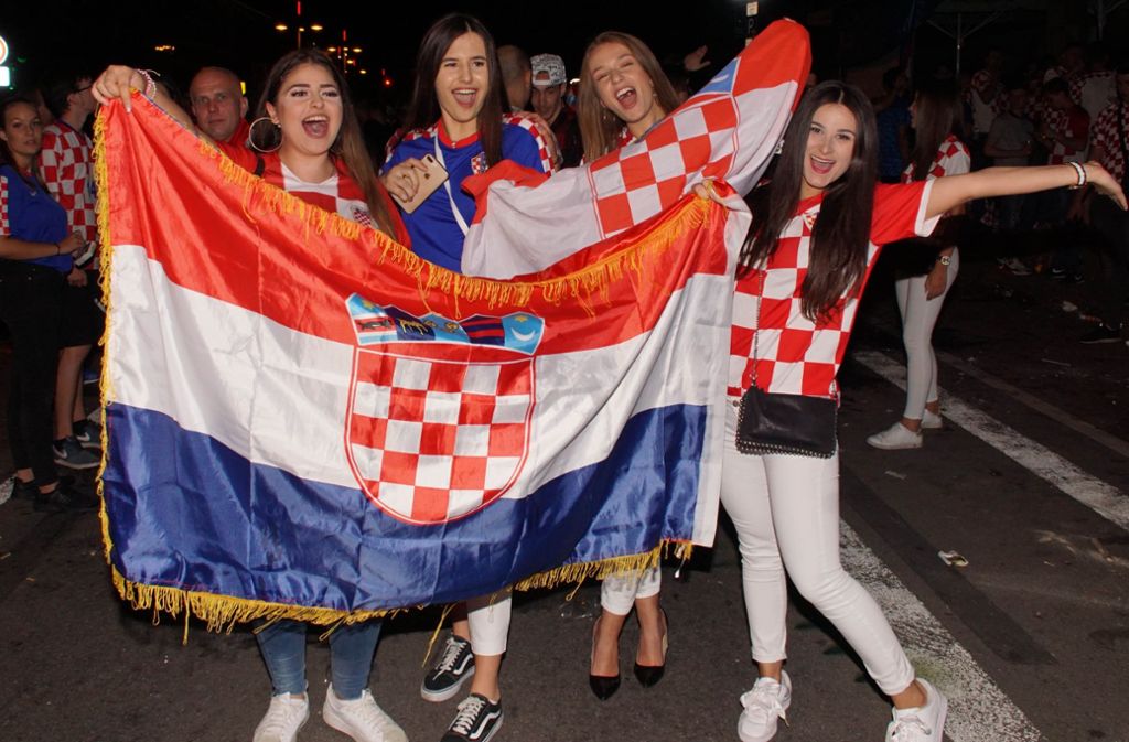 Kroatische Fans prägten in den vergangenen vier Wochen das Stuttgarter Stadtbild.