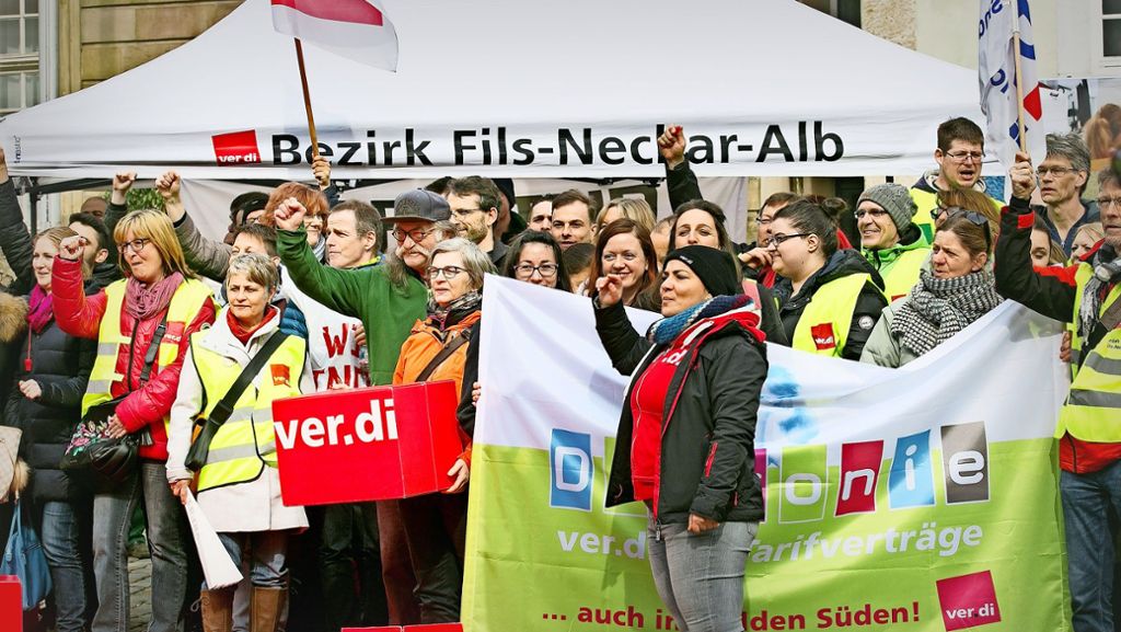 Arbeitskampf in Esslingen: Vier Stunden Streik im öffentlichen Dienst