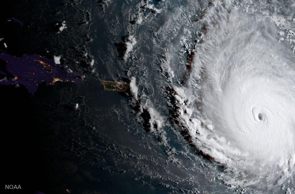 Das Bild von Hurrikan „Irma“ wurde aus dem Weltraum aufgenommen.
