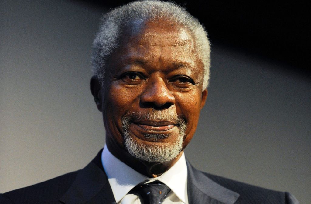 Kofi Annan diskutiert am Samstag auf dem Kirchentag in Stuttgart über Krisen und Konflikte.