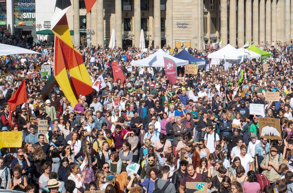 Beim globalen Klimastreik Ende September war das Interesse noch groß. 1,4 Millionen Menschen demonstrierten an dem Tag deutschlandweit. Foto: dpa/Sebastian Gollnow