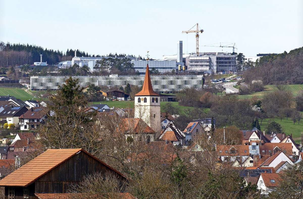 Weissachs dritter Ortsteil: das Entwicklungszentrum von Porsche Foto: Jürgen Bach