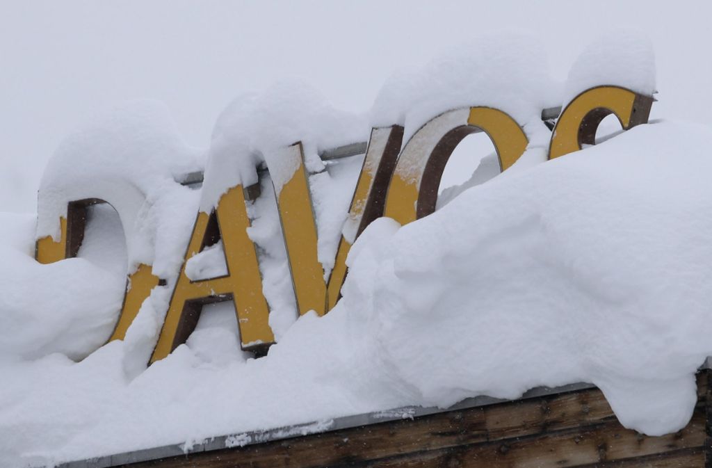 In Davos liegen derzeit 140 Zentimeter Schnee. Foto: AP