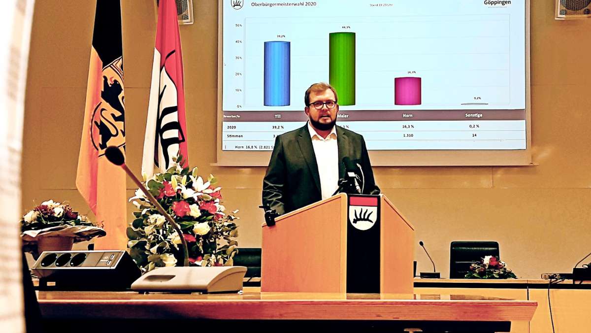 OB-Wahl in Göppingen: Alexander Maier gewinnt Zitterpartie gegen Guido Till