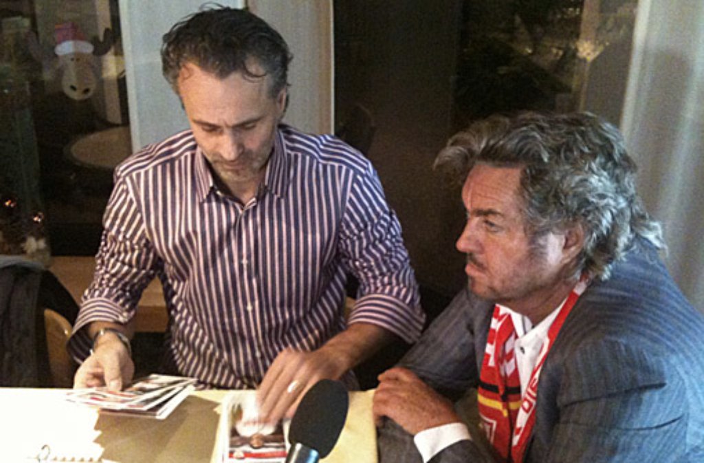 Zum Dreh der 16. Folge von "Bruno sieht rot" hat sich Bruno Stickroth mit Maurizio Gaudino getroffen.