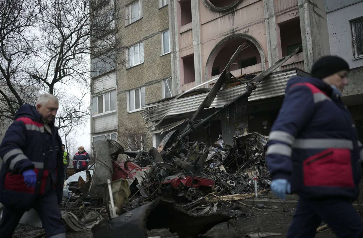 Der ukrainische Innenminister Denys Monastyrskyj ist unter den Todesopfern.