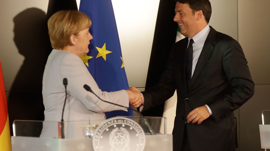 Merkel und Renzi zur Flüchtlingsfrage: Nicht jeder kann in Europa bleiben
