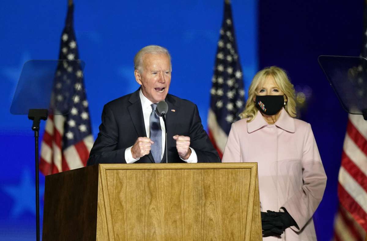 Joe Biden spricht in Delaware zu seinen Anhängern.