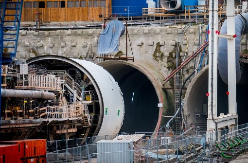 Im April 2016 stand der Tunnelbohrer vor dem Start für die zweite Röhre des Fildertunnels. Foto: Lichtgut/Achim Zweygarth