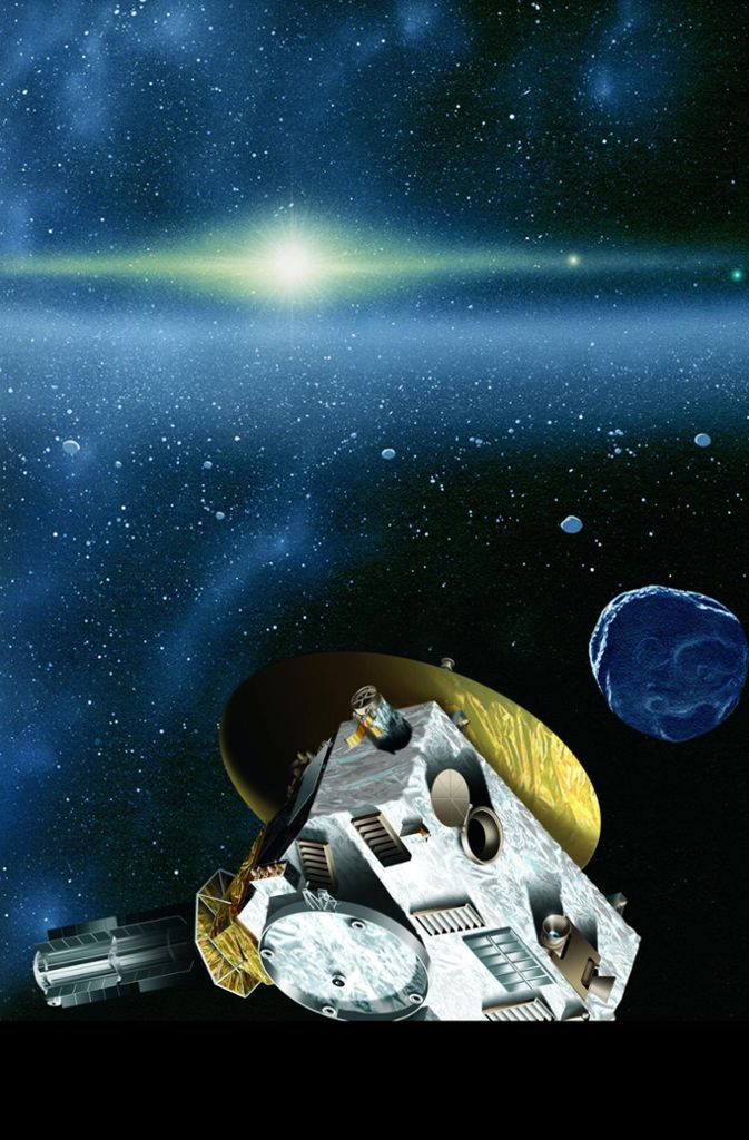 Außerdem befördert die Sonde eine 1991 ausgegebene US-Briefmarke mit der Aufschrift „Pluto Not Yet Explored“. Es ist die am weitesten gereiste Briefmarke. An Bord befindet sich außerdem ein Gefäß mit etwa 30 Gramm Asche von Clyde Tombaugh, der Pluto 1930 entdeckte.