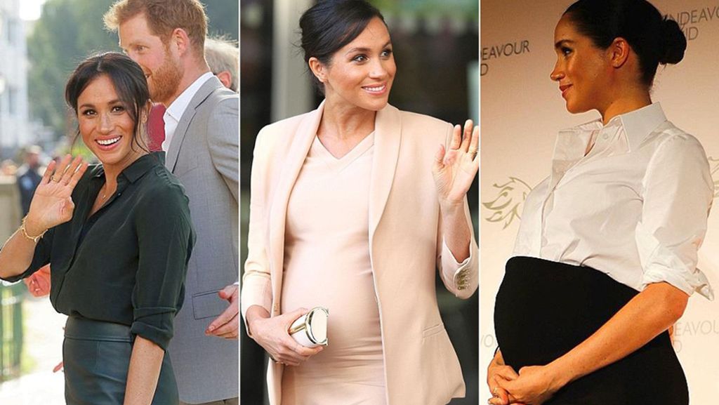  Warten auf „Baby Sussex“: Bald kommt das erste Kind von Herzogin Meghan und Prinz Harry zur Welt. Das Wachstum des herzoglichen Bauchs wurde über die Monate bestens dokumentiert. 