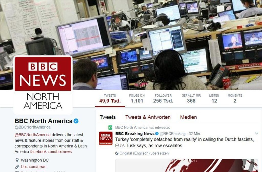 Hacker griffen auch den Account des Nachrichtensenders BBC News in Nordamerika an. Viele Betroffene löschten die betreffenden Tweets umgehend.