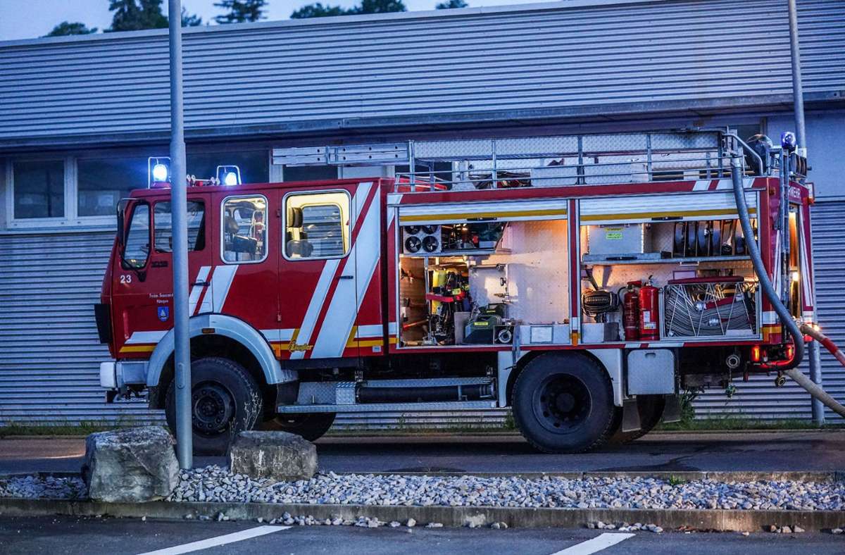 Die Feuerwehren aus Köngen, Nürtingen und Ostfildern waren im Einsatz.