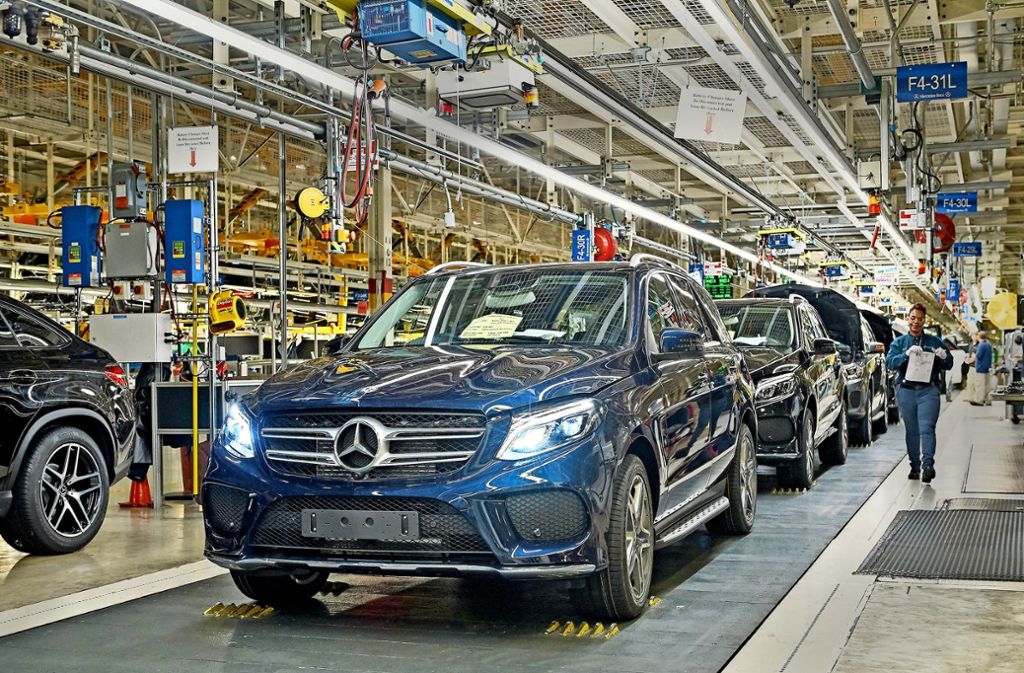 SUV-Montage im Mercedes-Benz-Werk Tuscaloosa in Alabama: Daimler beschäftigt an dem US-Standort mehrere Tausend Mitarbeiter. Foto: Daimler