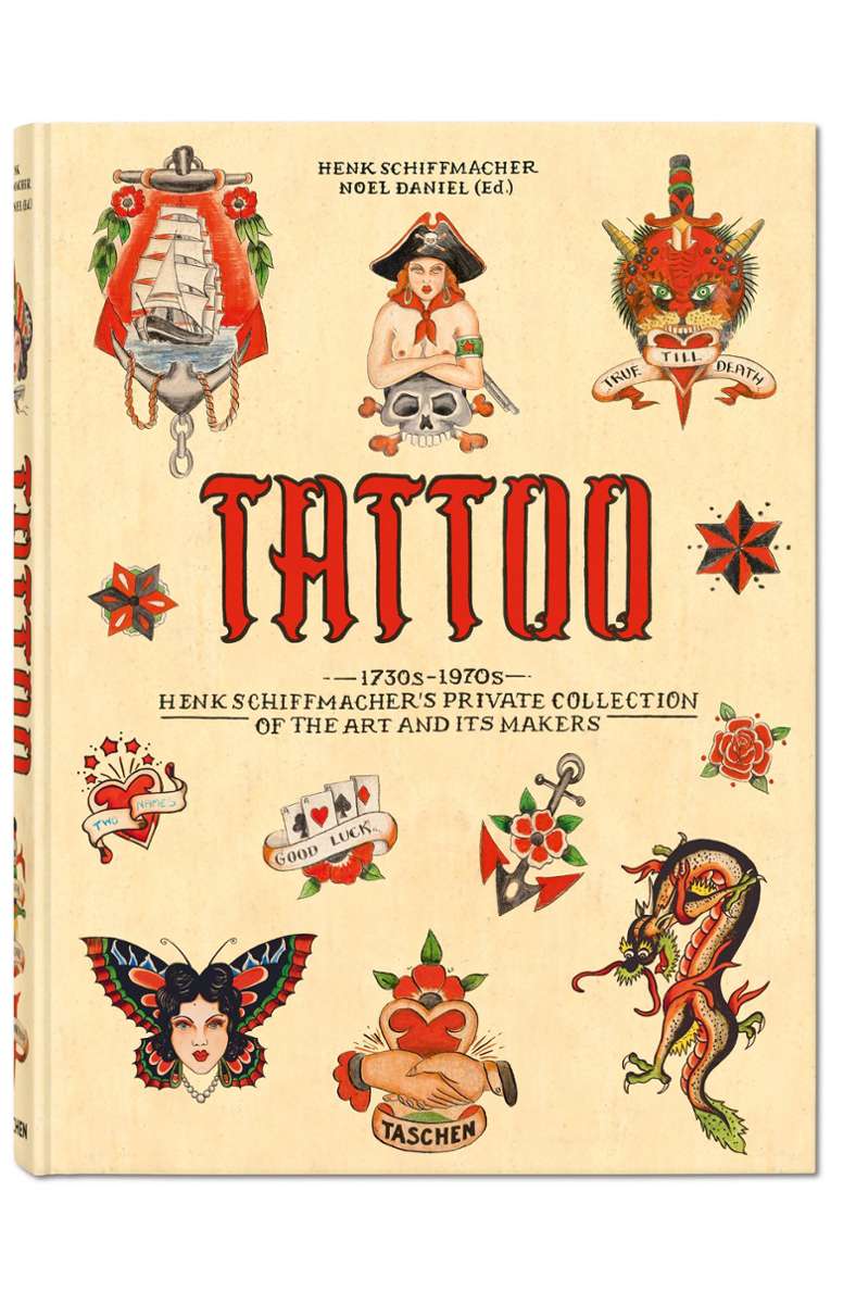 Ein sagenhaftes Buch über die Geschichte der Tätowierungen stammt von der niederländischen Tattoo-Legende Henk Schiffmacher: „Tattoo – 1730s-1970s. Henk Schiffmacher’s Private Collection.“ (Taschen)