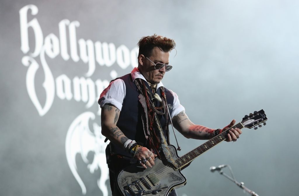Hollywood-Star Johnny Depp beim Konzert in Herborn