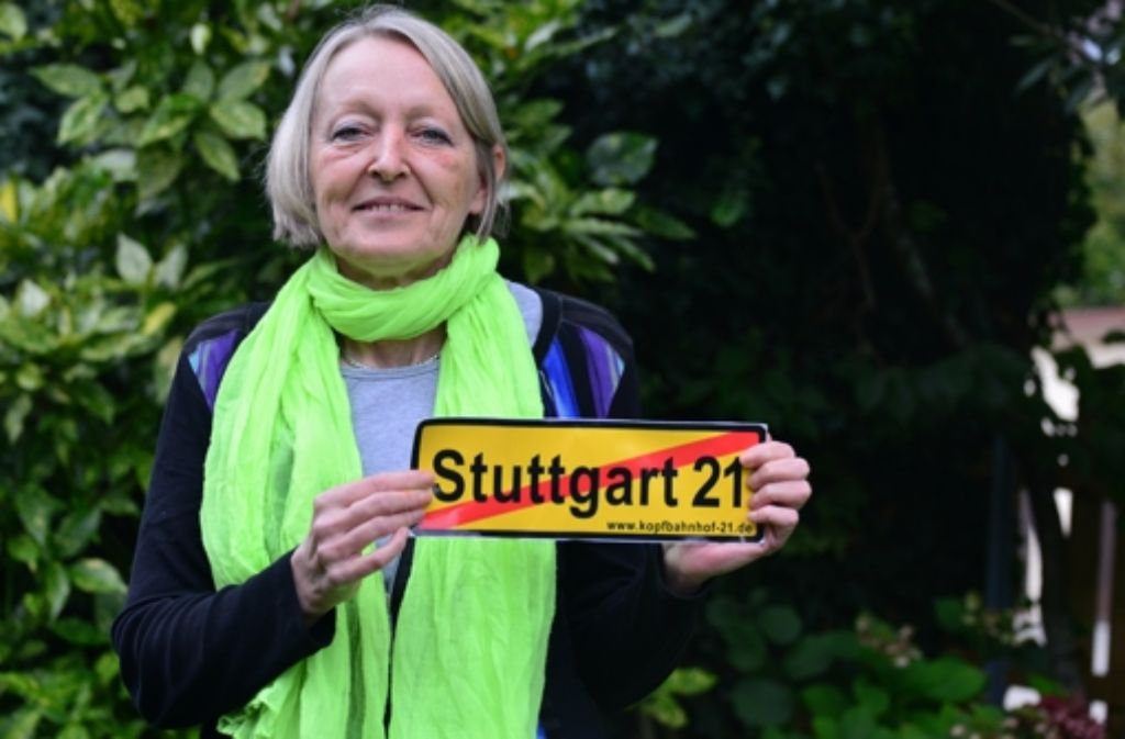 Claudia Moosmann von der Initiative Lebenswertes L.-E. will weiter gegen Stuttgart 21 kämpfen – mindestens bis zur Planfeststellung auf dem Filderabschnitt. Foto: Norbert J. Leven