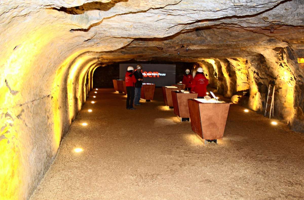 Für Höhlenforscher: Das Besucherbergwerk Tiefer Stollen in Aalen hat nach einer coronabedingten Schließung seit Pfingsten 2020 wieder geöffnet.