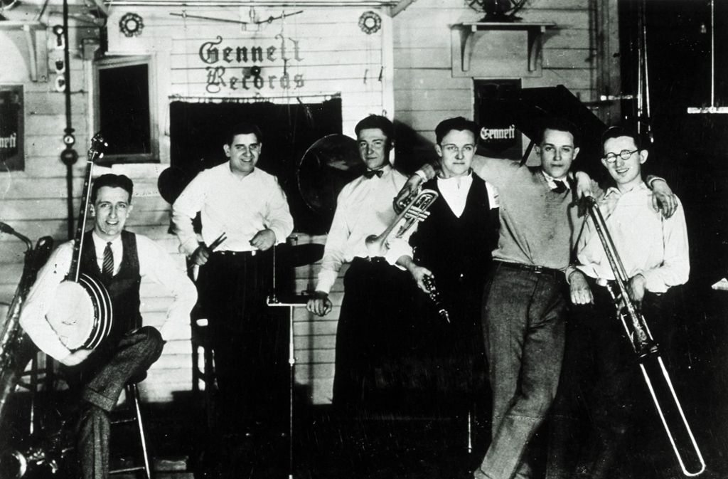 Das Jazzensemble von Bix Beiderbecke in Chicago 1925
