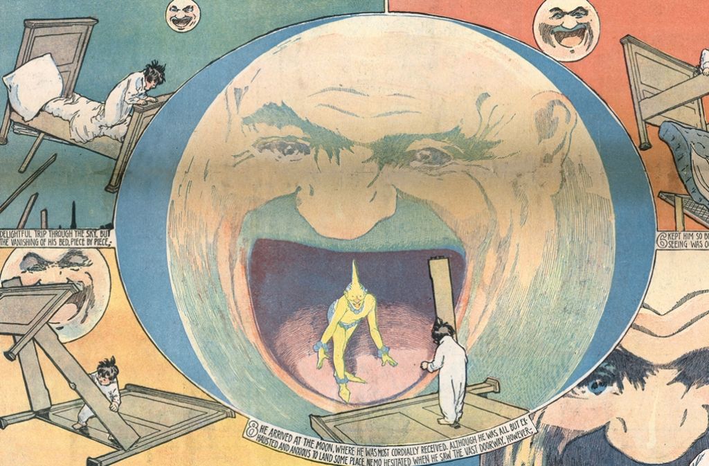 Mit „Little Nemo in Slumberland“ entführt Zeichner Winsor McCay seine Leser ab 1905 jeden Sonntag in eine surrealistische Traumwelt. Foto: Schirn