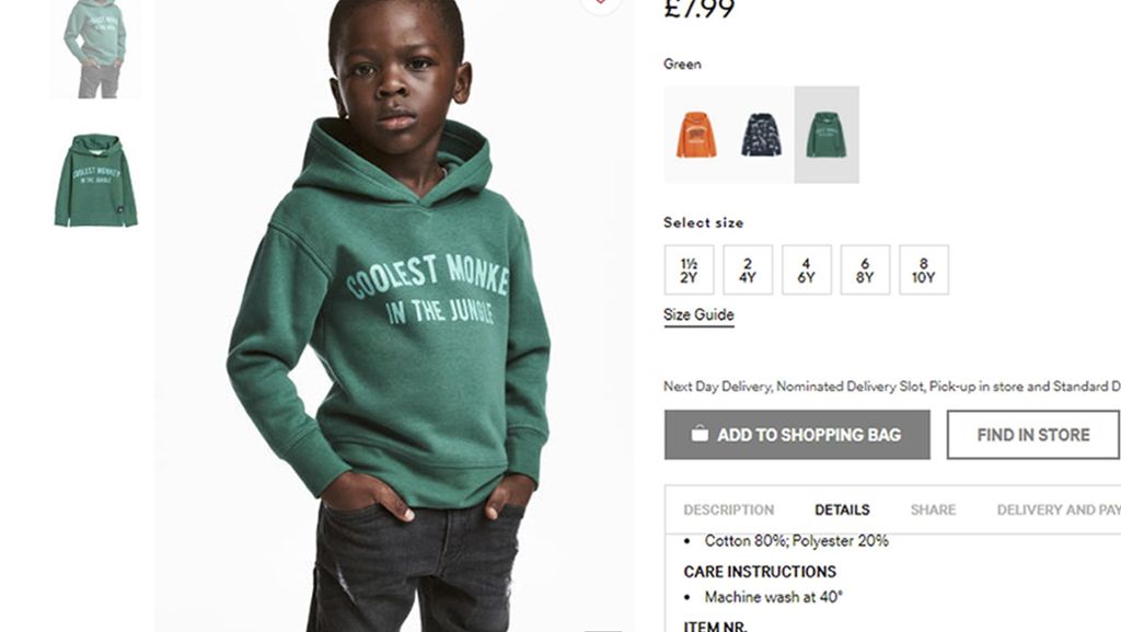 Rassismus-Vorwurf gegen H&M: Empörung im Netz über farbigen Jungen mit „Affen“-Pulli