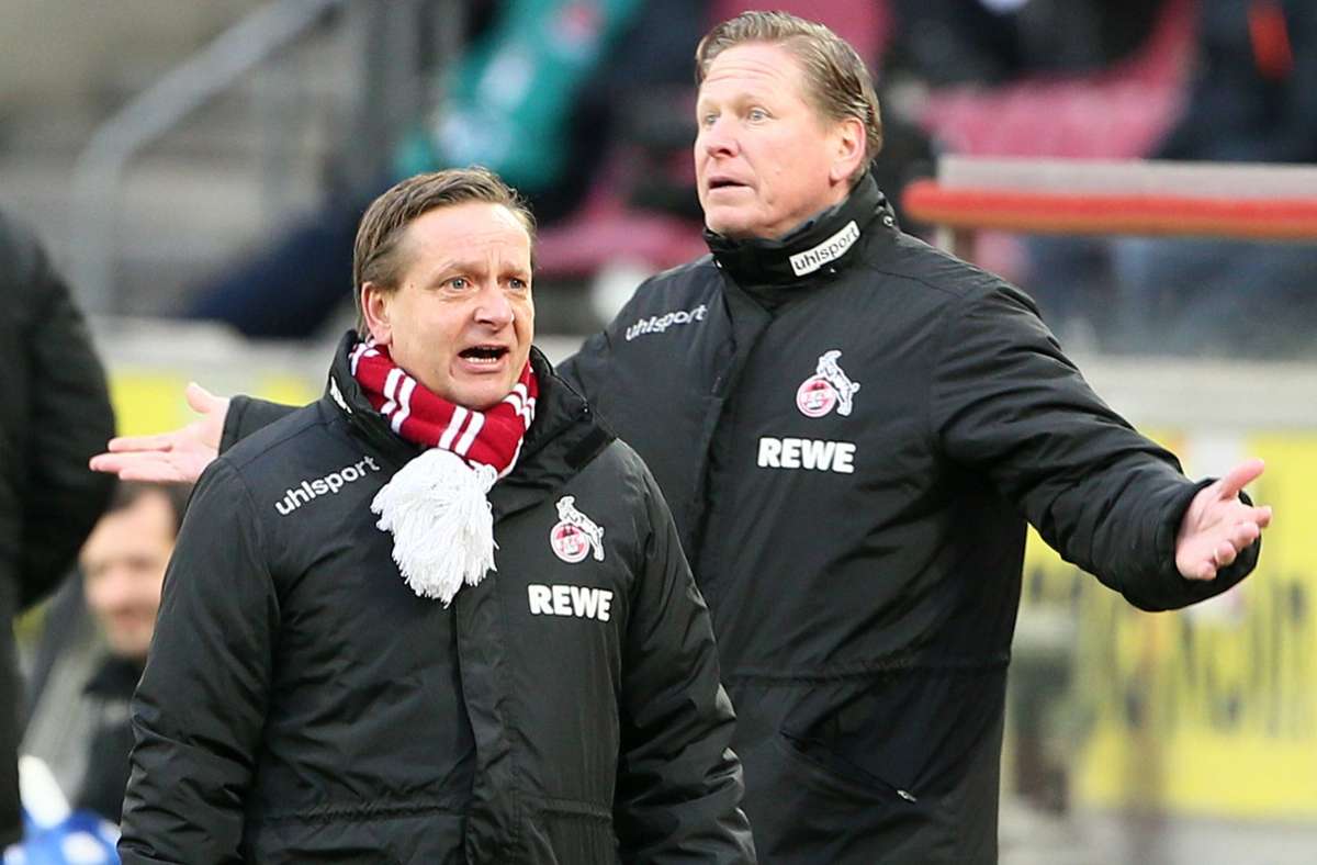 Horst Heldt Der Ex-Profi Heldt (li./mit FC-Trainer Markus Gisdol) folgte Veh beim Effzeh als Sportdirektor 2019, im Sommer 2021 wurde er nach erfolgreicher Bundesliga-Relegation entlassen. Beim VfB wirkte der heute 52-Jährige erst als Spieler von 2003 bis 2006, danach bis 2010 als Funktionär in verschiedenen Positionen.
